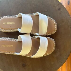 Cushionaire Women's Cream Espadrille Sandals